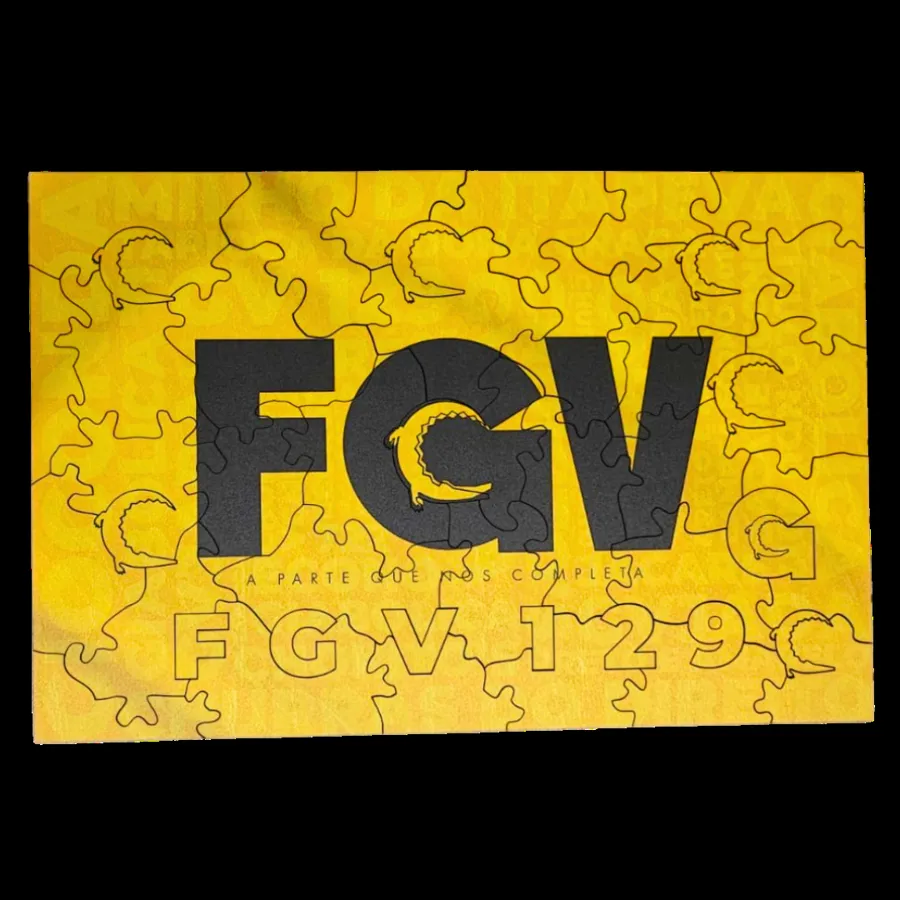 Quebra-cabeça com o logo da FGV